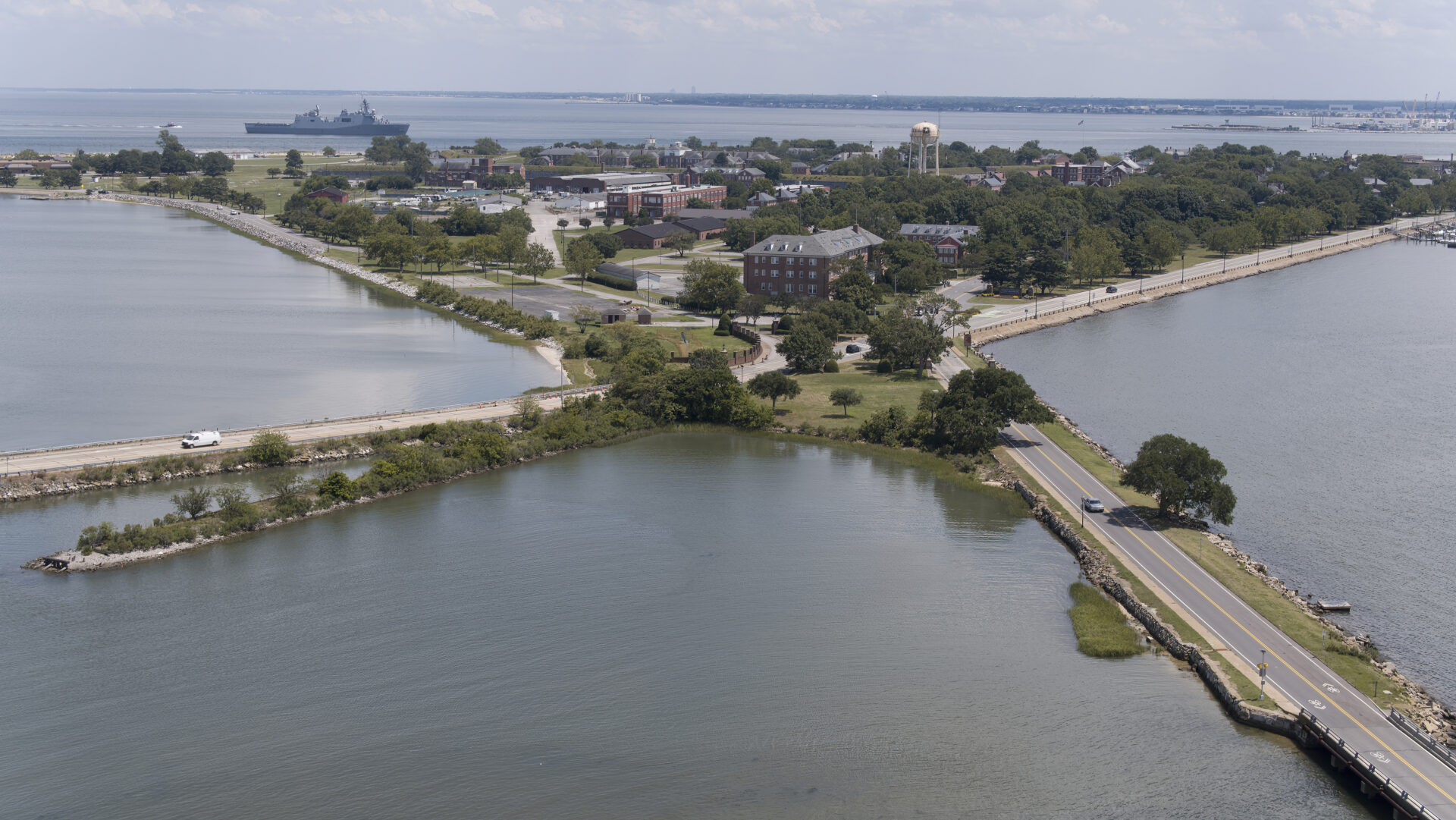 A view of the water from above.